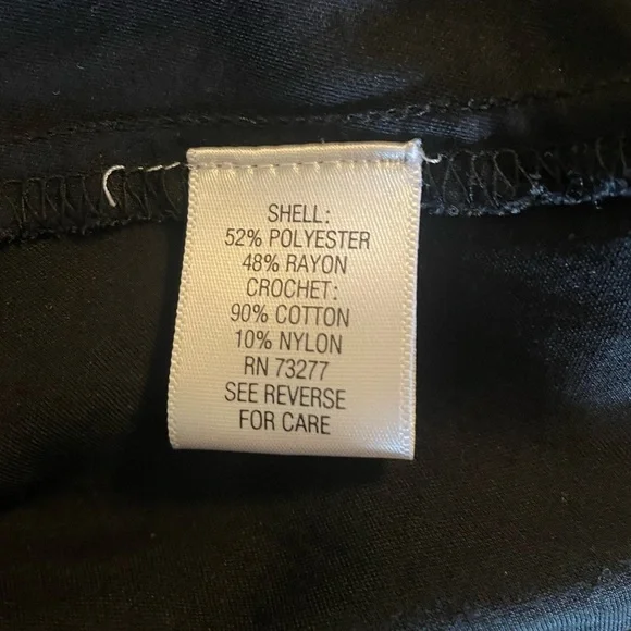 ELLE Black LBD Lace Top Tie Waist Cap Sleeve V-Neck Dress, Women’s Size Small - Picture 7 of 8